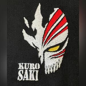 Independent Trading Co. Hollow Mask KuroSaki embroidered Black Hoodie Size Large